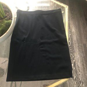 Black pencil skirt with side zip full length of skirt . Size 10 GAP